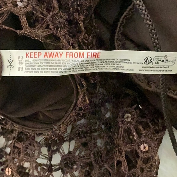 NWT Intimately Free People bathing suit attached dress bodysuit L sequin crochet - Picture 10 of 11